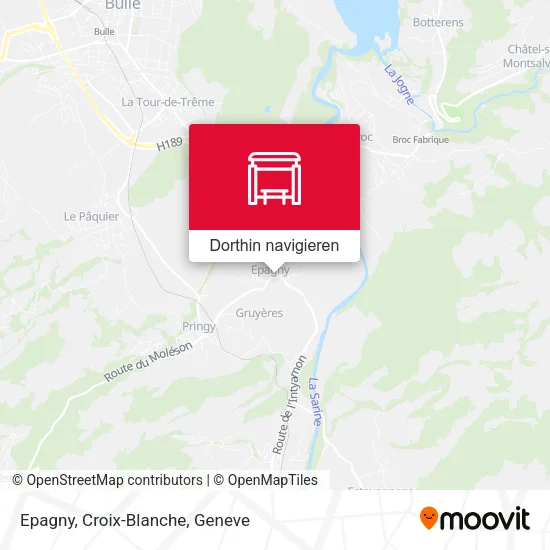 Epagny, Croix-Blanche Karte