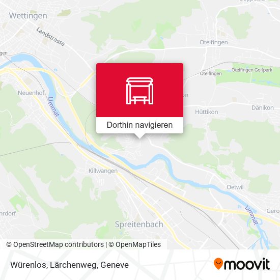 Würenlos, Lärchenweg Karte