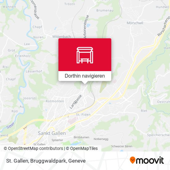 St. Gallen, Bruggwaldpark Karte