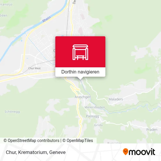 Chur, Krematorium Karte