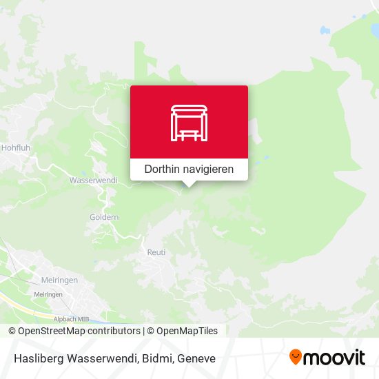 Hasliberg Wasserwendi, Bidmi Karte