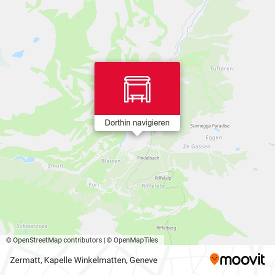 Zermatt, Kapelle Winkelmatten Karte