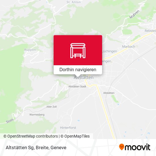 Altstätten Sg, Breite Karte