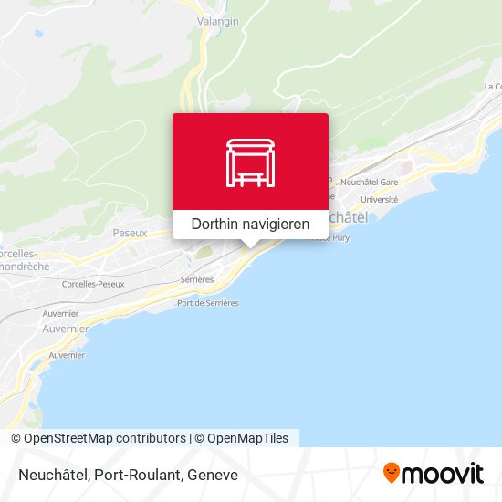 Neuchâtel, Port-Roulant Karte