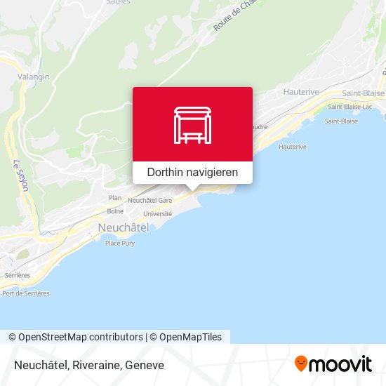 Neuchâtel, Riveraine Karte