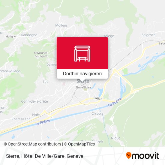 Sierre, Hôtel De Ville/Gare Karte