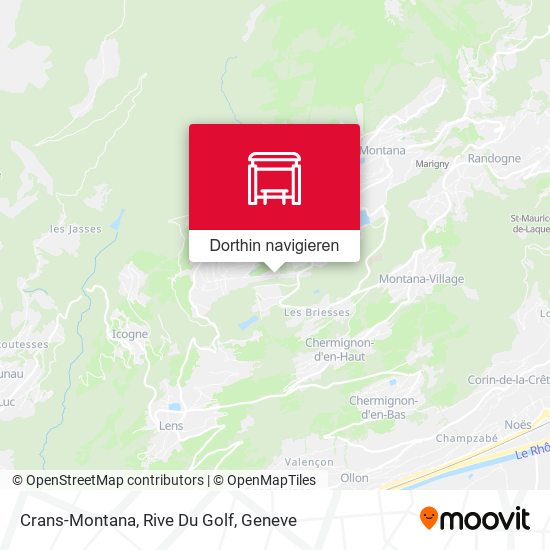 Crans-Montana, Rive Du Golf Karte