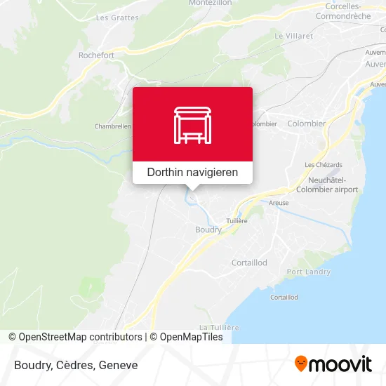 Boudry, Cèdres Karte