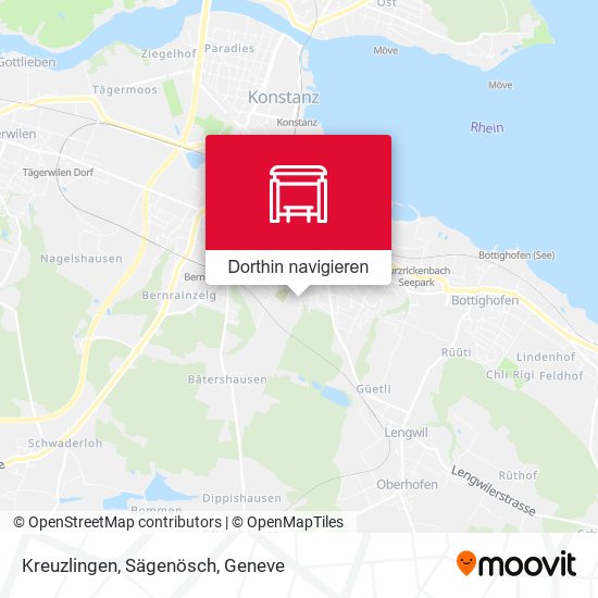 Kreuzlingen, Sägenösch Karte