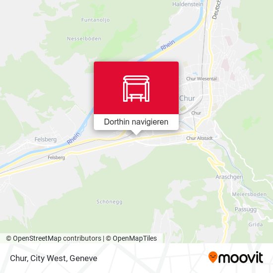 Chur, City West Karte