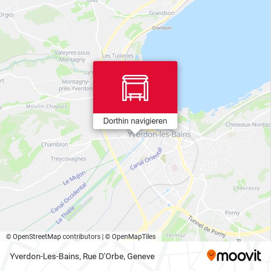 Yverdon-Les-Bains, Rue D'Orbe Karte