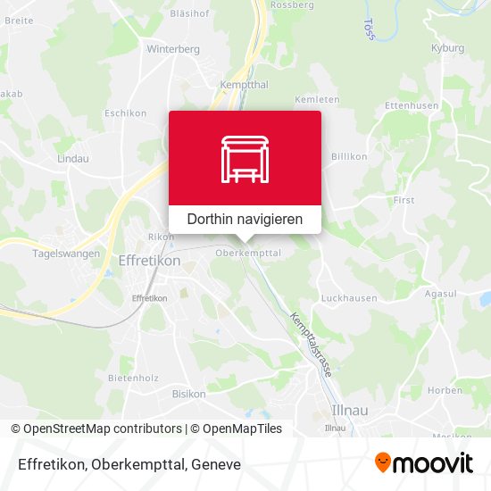 Effretikon, Oberkempttal Karte