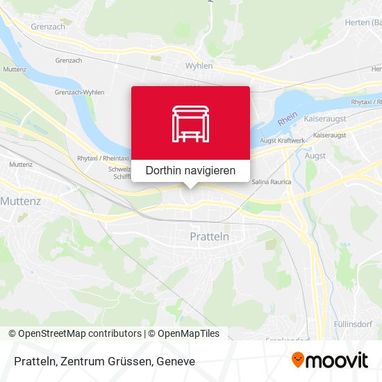 Pratteln, Zentrum Grüssen Karte