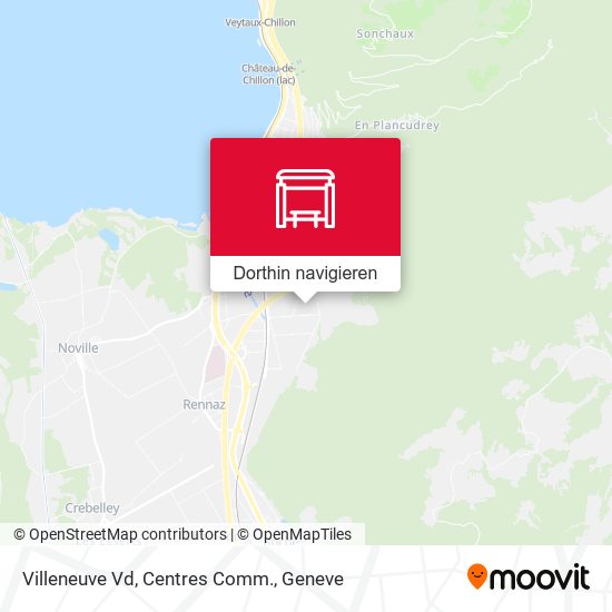 Villeneuve Vd, Centres Comm. Karte