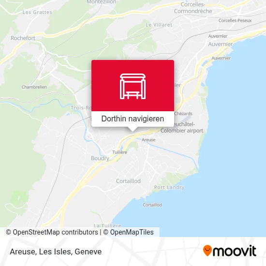 Areuse, Les Isles Karte