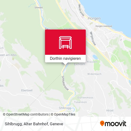 Sihlbrugg, Alter Bahnhof Karte