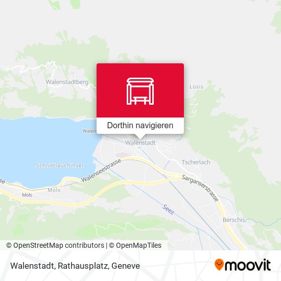 Walenstadt, Rathausplatz Karte