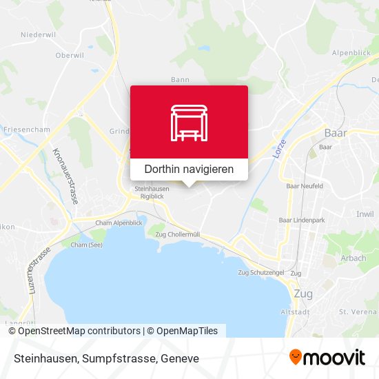 Steinhausen, Sumpfstrasse Karte