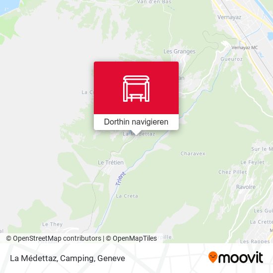 La Médettaz, Camping Karte