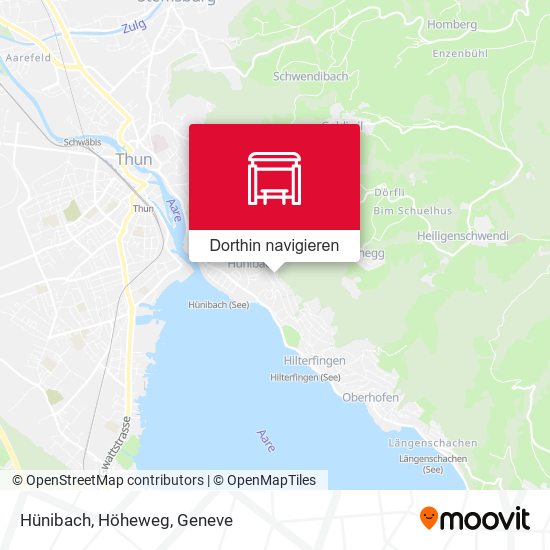 Hünibach, Höheweg Karte