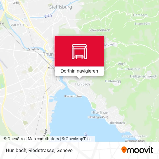 Hünibach, Riedstrasse Karte