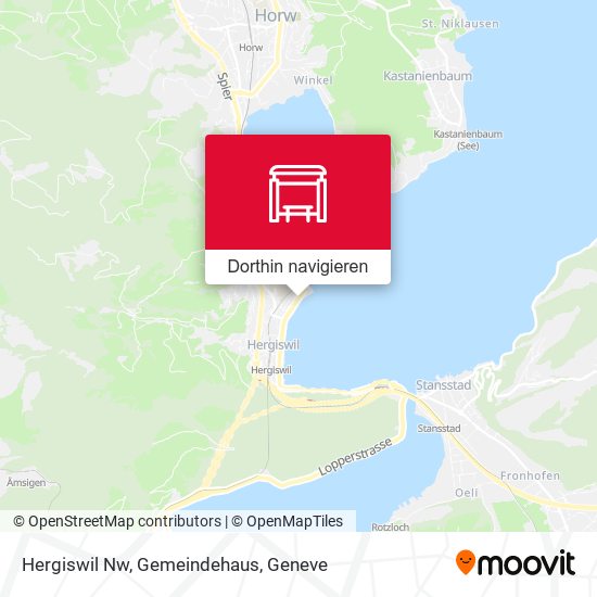 Hergiswil Nw, Gemeindehaus Karte