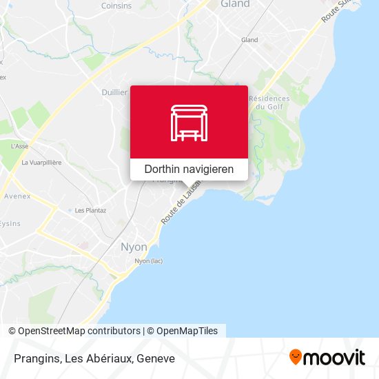 Prangins, Les Abériaux Karte