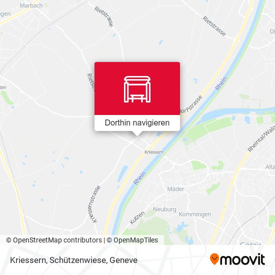 Kriessern, Schützenwiese Karte