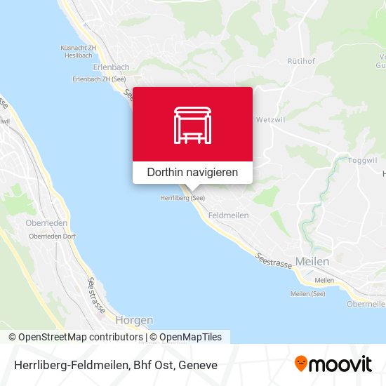 Herrliberg-Feldmeilen, Bhf Ost Karte