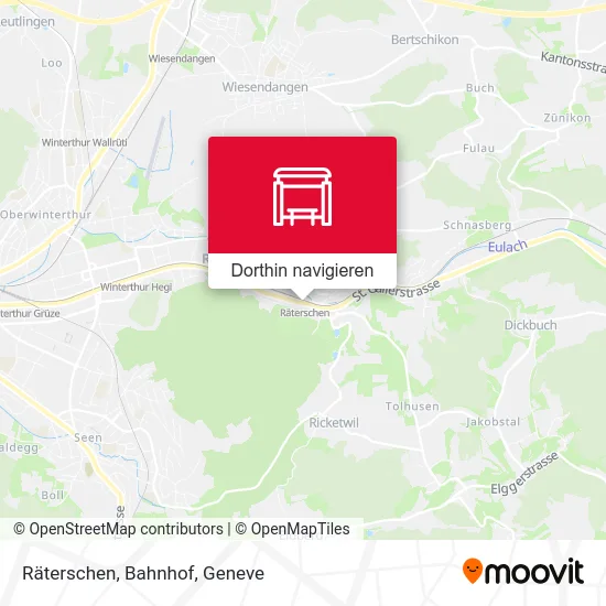Räterschen, Bahnhof Karte