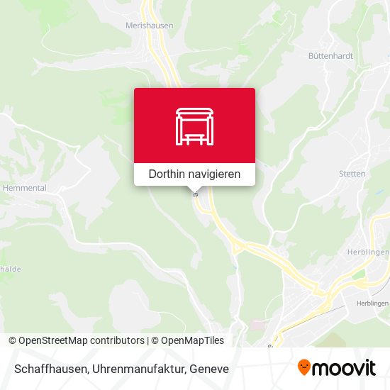Schaffhausen, Uhrenmanufaktur Karte