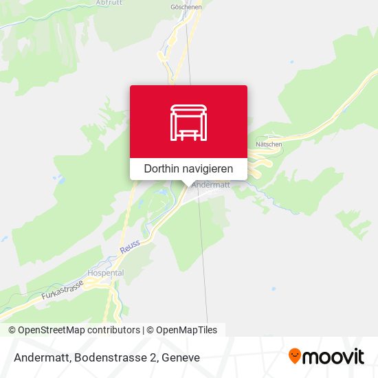 Andermatt, Bodenstrasse 2 Karte