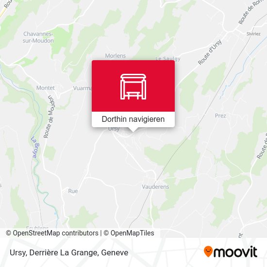 Ursy, Derrière La Grange Karte