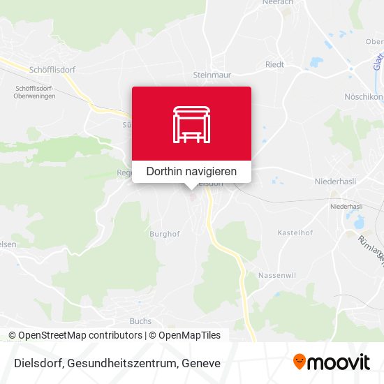 Dielsdorf, Gesundheitszentrum Karte