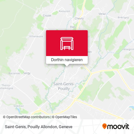 Saint-Genis, Pouilly Allondon Karte