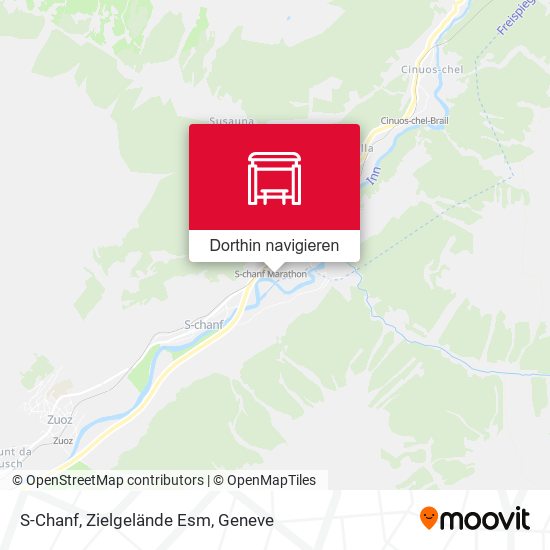 S-Chanf, Zielgelände Esm Karte