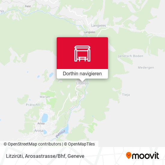 Litzirüti, Arosastrasse/Bhf Karte
