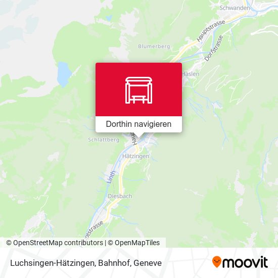 Luchsingen-Hätzingen, Bahnhof Karte