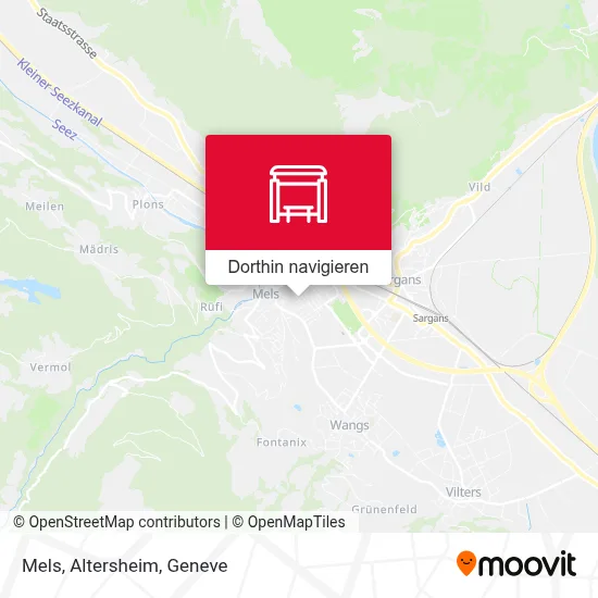Mels, Altersheim Karte