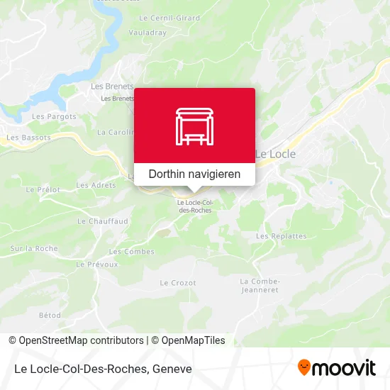 Le Locle-Col-Des-Roches Karte