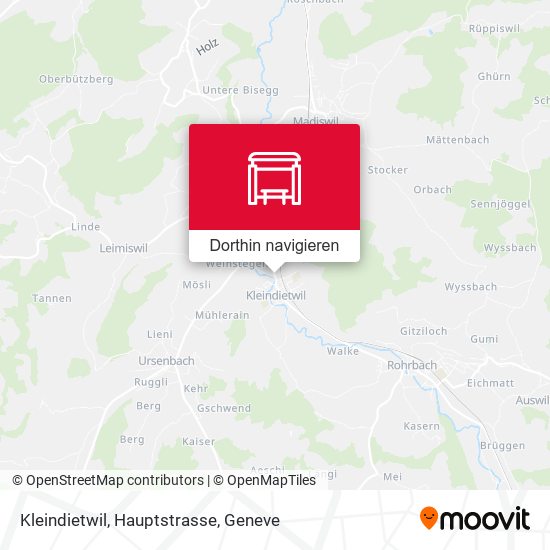 Kleindietwil, Hauptstrasse Karte