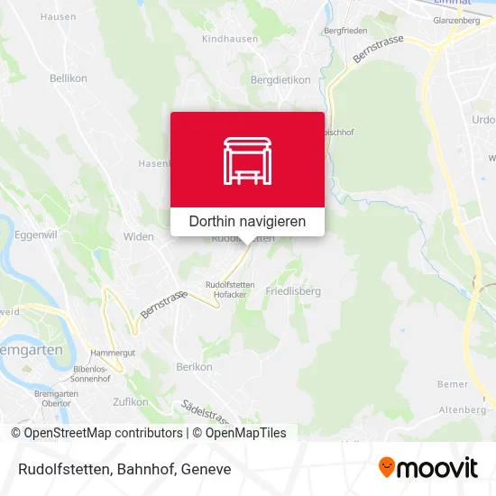 Rudolfstetten, Bahnhof Karte