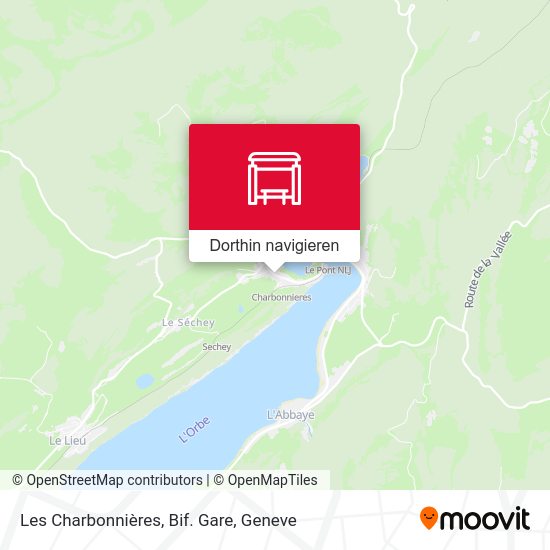 Les Charbonnières, Bif. Gare Karte