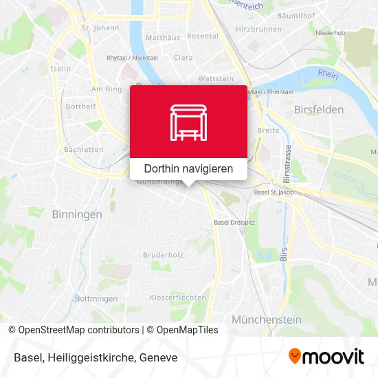 Basel, Heiliggeistkirche Karte