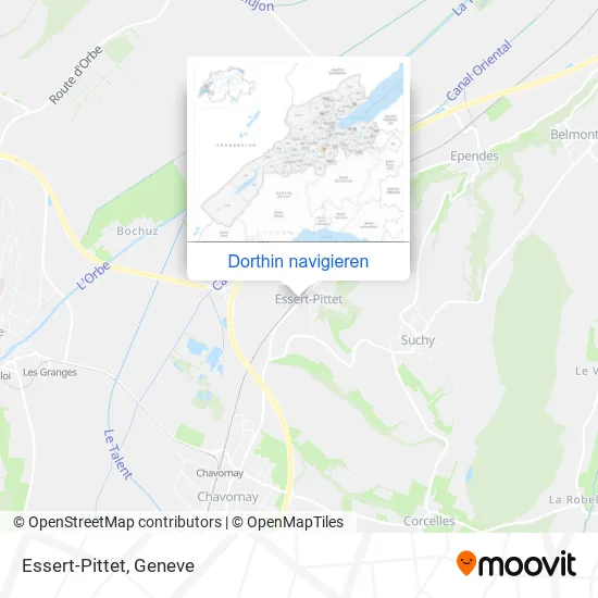 Essert-Pittet Karte
