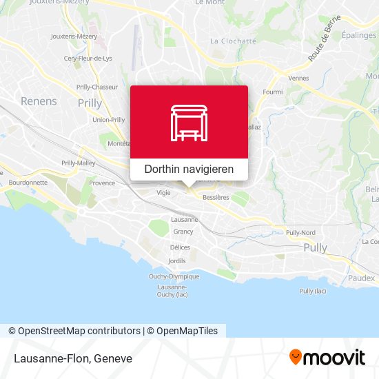Lausanne-Flon Karte