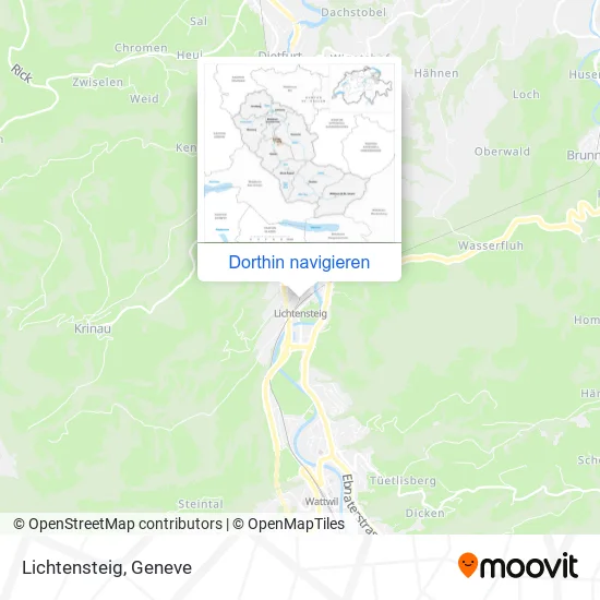 Lichtensteig Karte