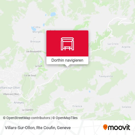 Villars-Sur-Ollon, Rte Coufin Karte