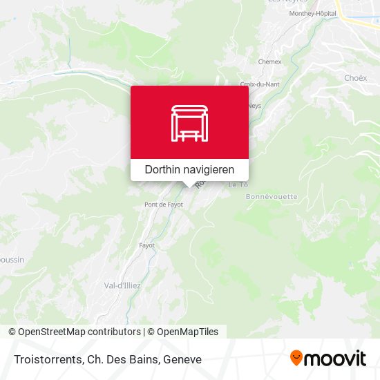 Troistorrents, Ch. Des Bains Karte