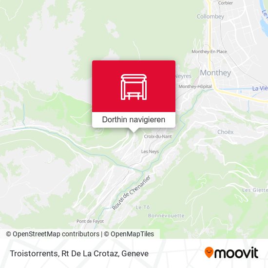 Troistorrents, Rt De La Crotaz Karte